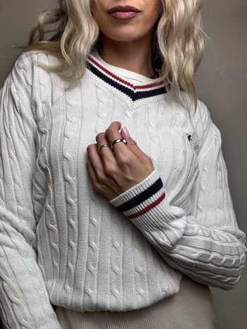 Vintage beige cricket sweater M