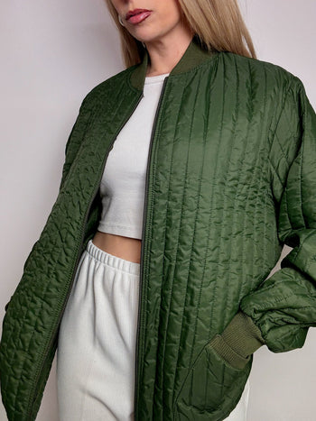 Veste matelassée verte L vintage