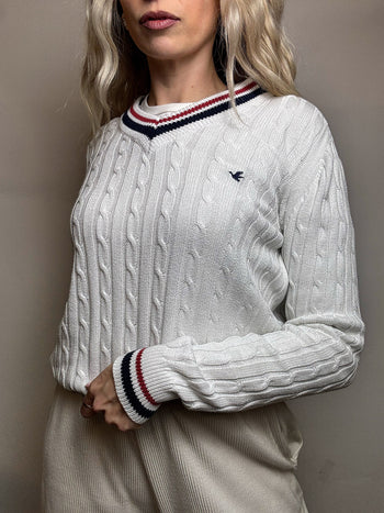Vintage beige cricket sweater M