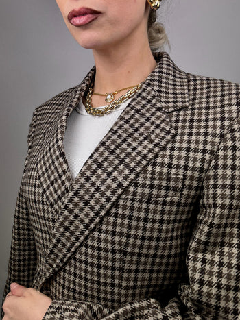 Vintage wool houndstooth blazer M/L