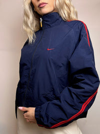 Veste de sport marine et rouge NIKE M vintage