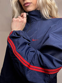 Veste de sport marine et rouge NIKE M vintage