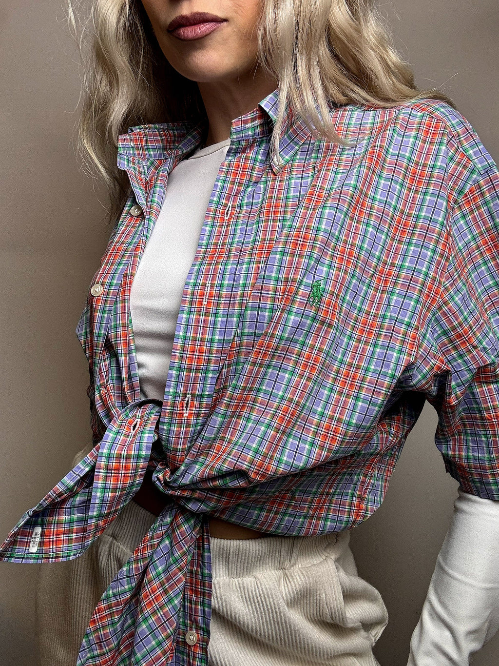 Chemise à carreaux RALPH LAUREN M vintage