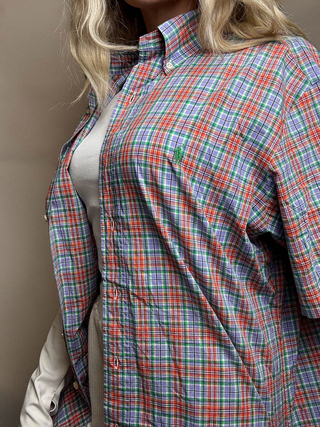 Chemise à carreaux RALPH LAUREN M vintage