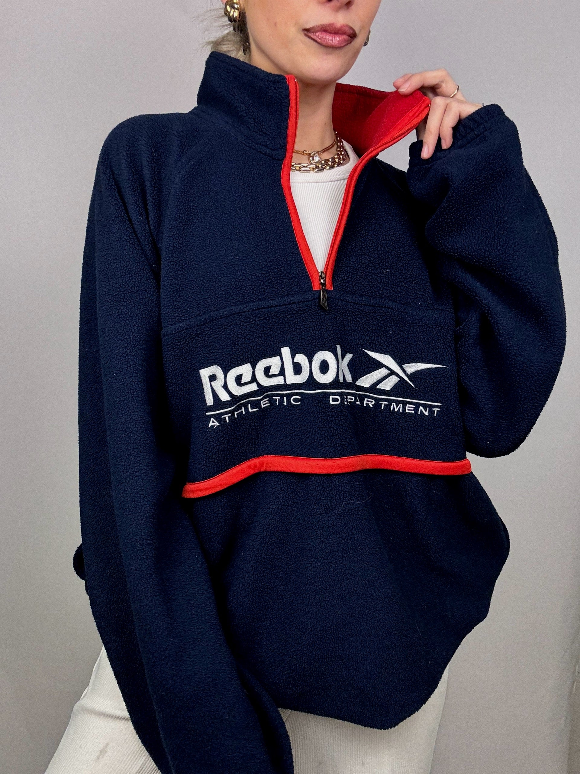 REEBOK XL Vintage Navy Fleece