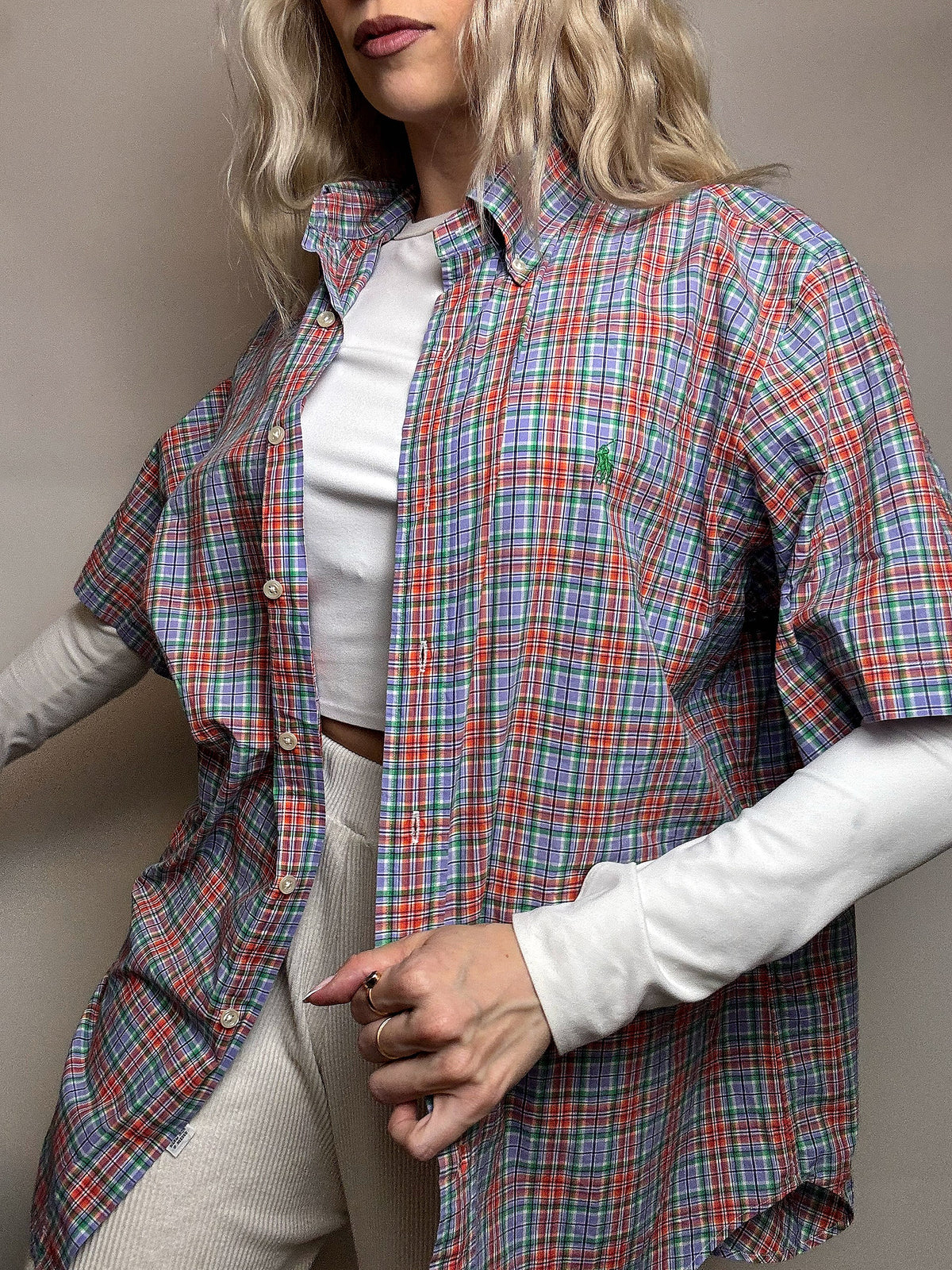 Chemise à carreaux RALPH LAUREN M vintage