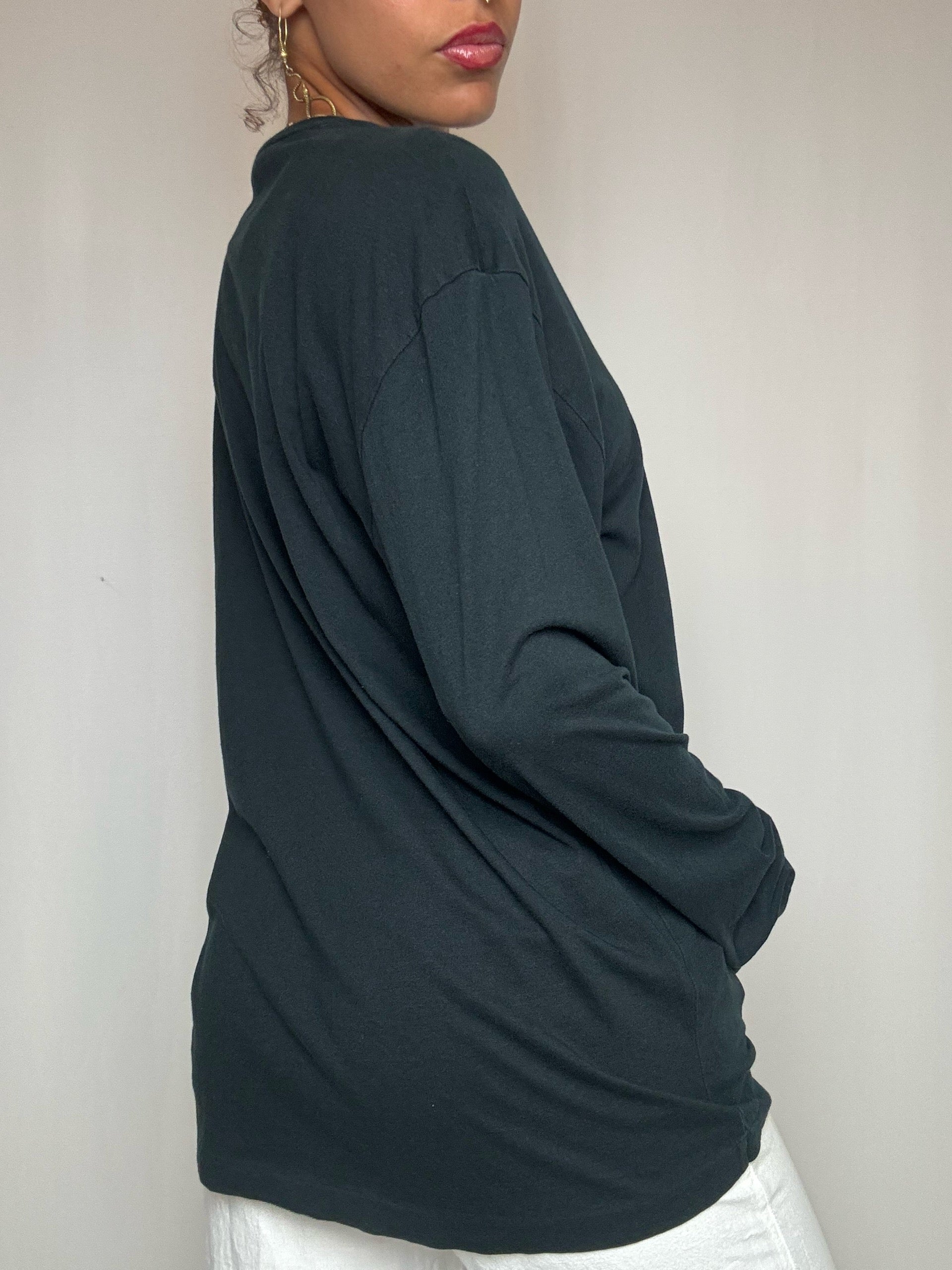 T-shirt manches longues noir Polo RL M vintage