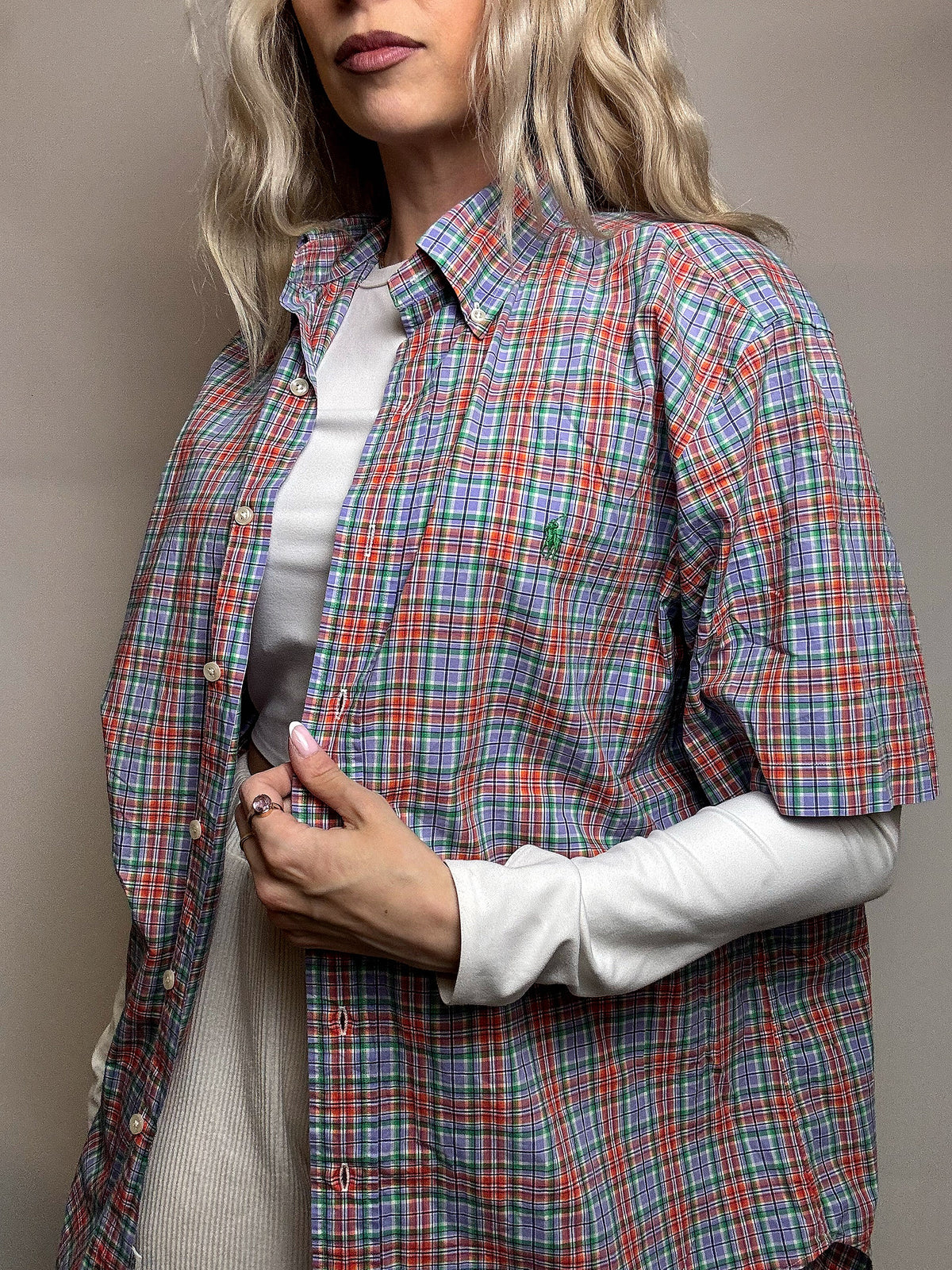 Chemise à carreaux RALPH LAUREN M vintage
