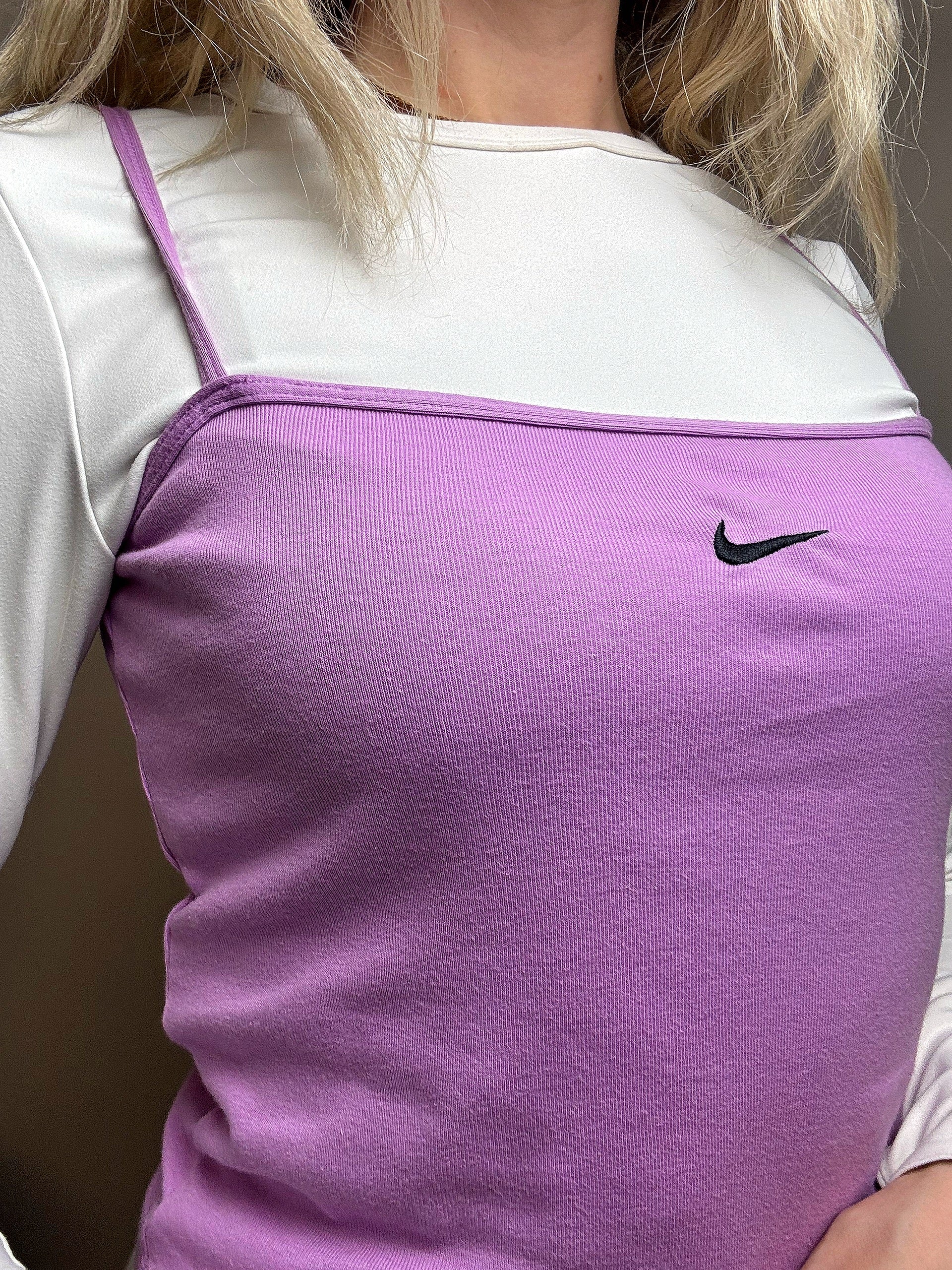 Top à bretelles framboise NIKE M vintage