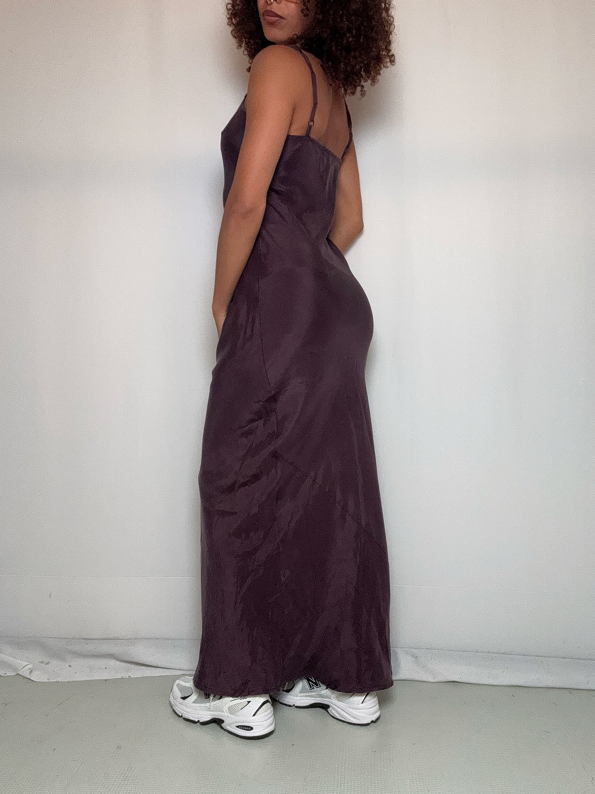 Robe longue violet S vintage