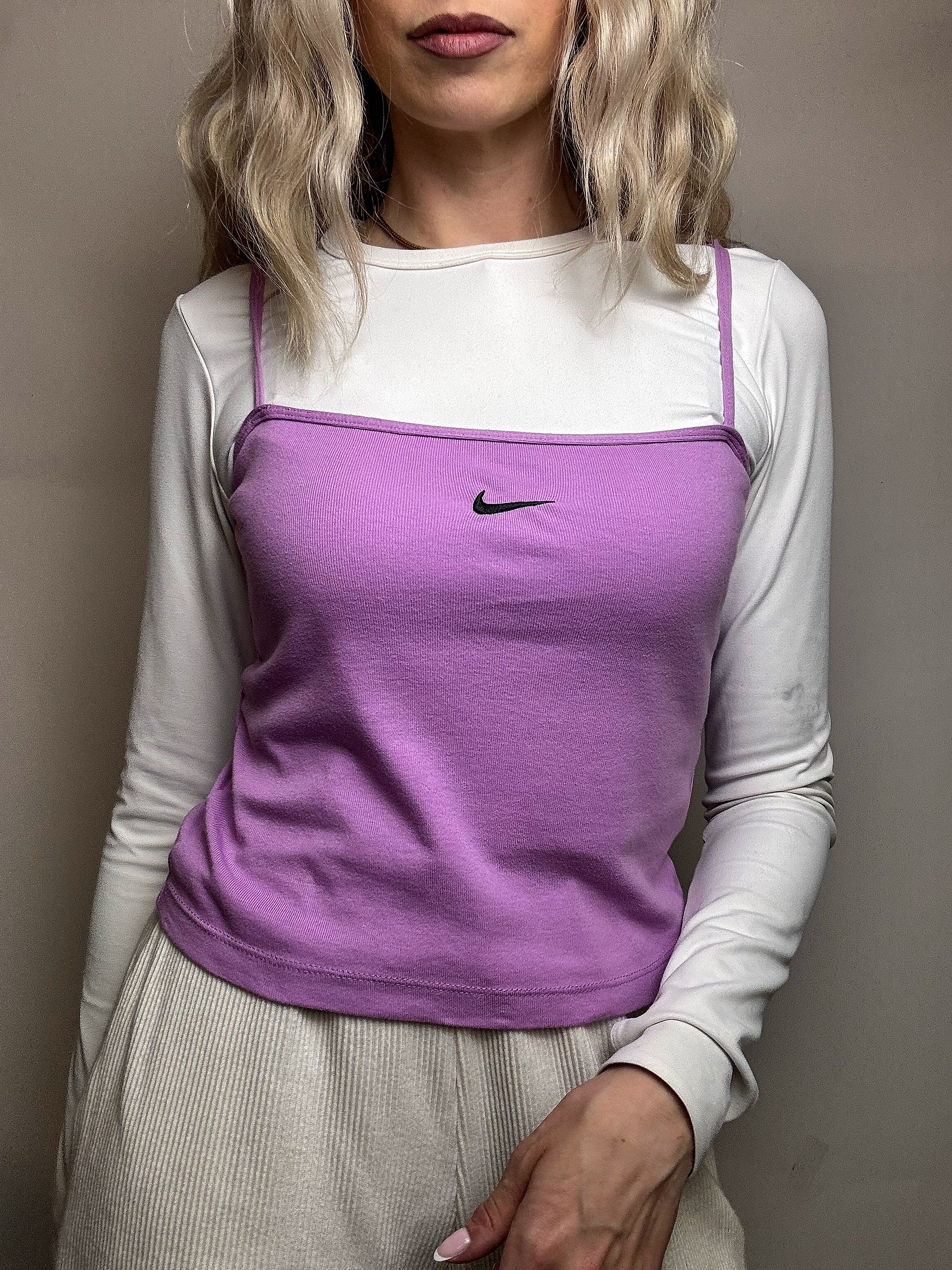 Top à bretelles framboise NIKE M vintage