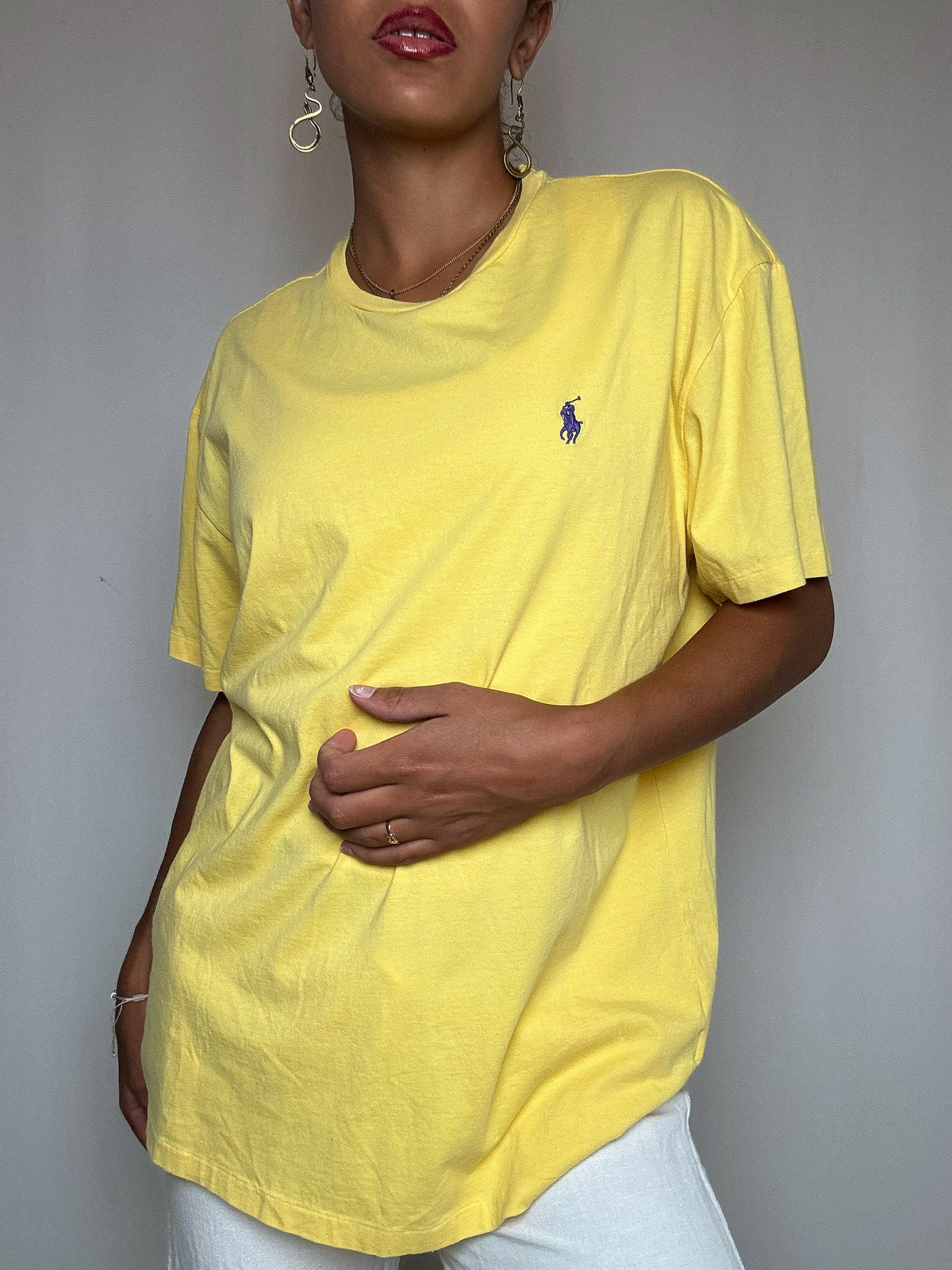 T-shirt jaune Polo Ralph Lauren M vintage
