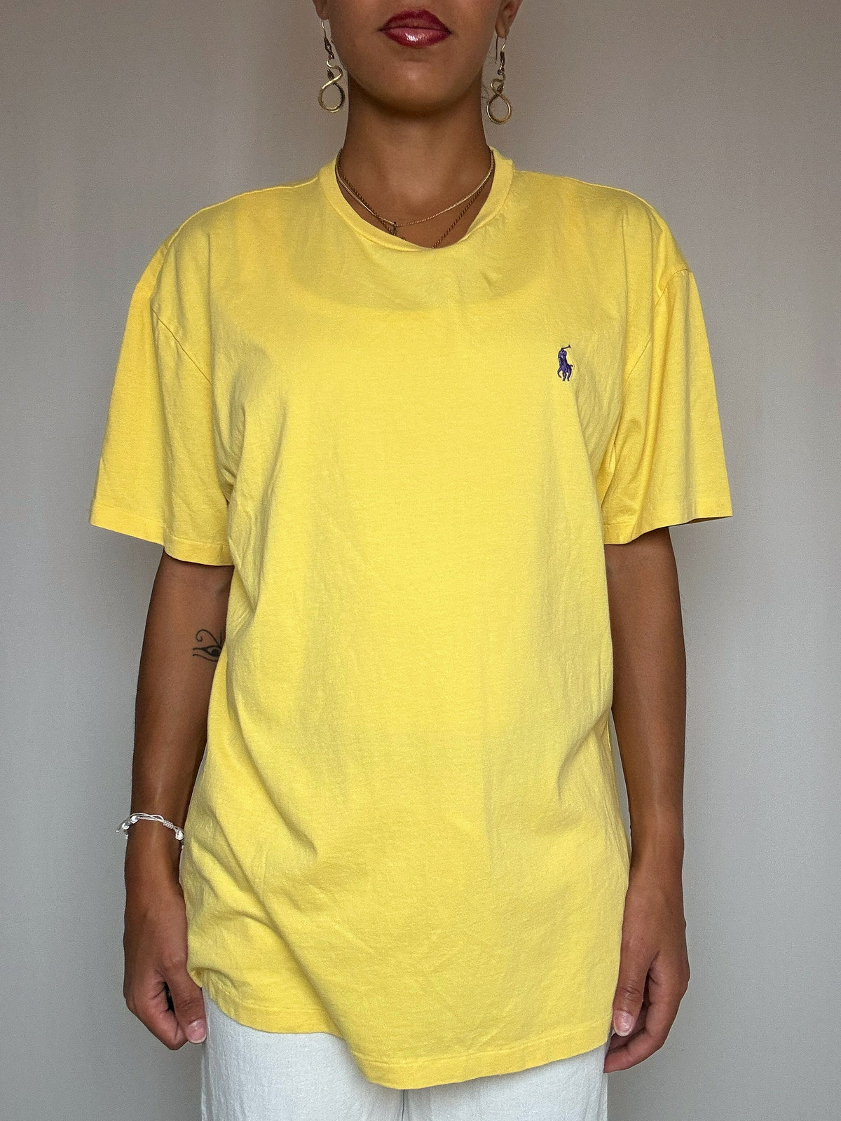 T-shirt jaune Polo Ralph Lauren M vintage