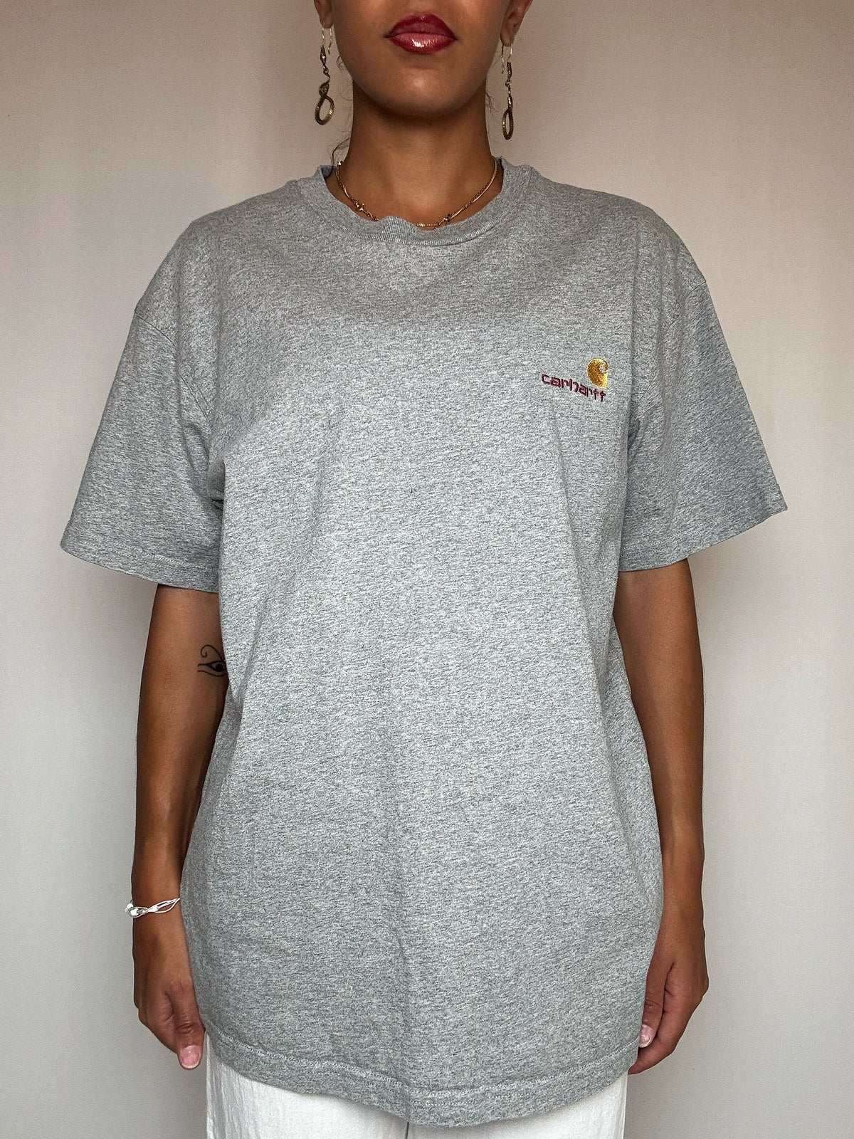 T-shirt épais gris Carhartt M vintage