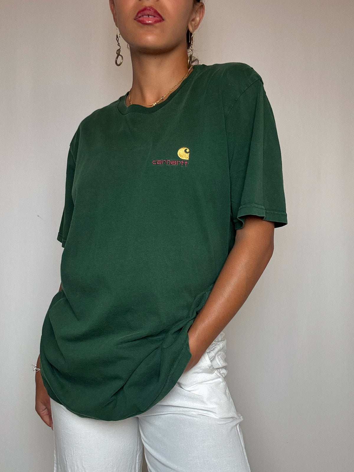 T-shirt vert Carhartt M vintage
