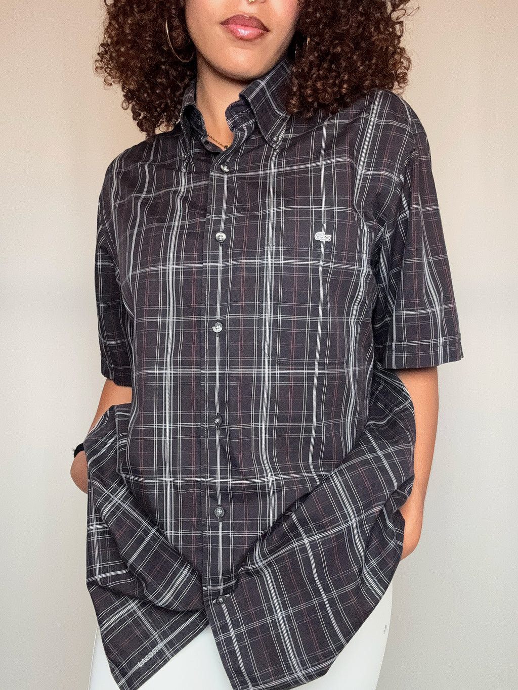 Chemise à manches courtes Lacoste M vintage