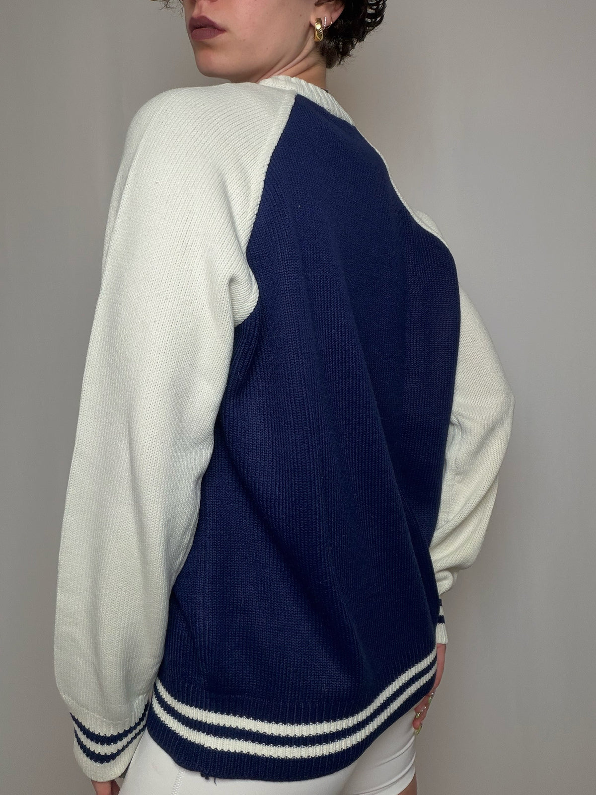 Pull en maille bicolore Woolrich M vintage