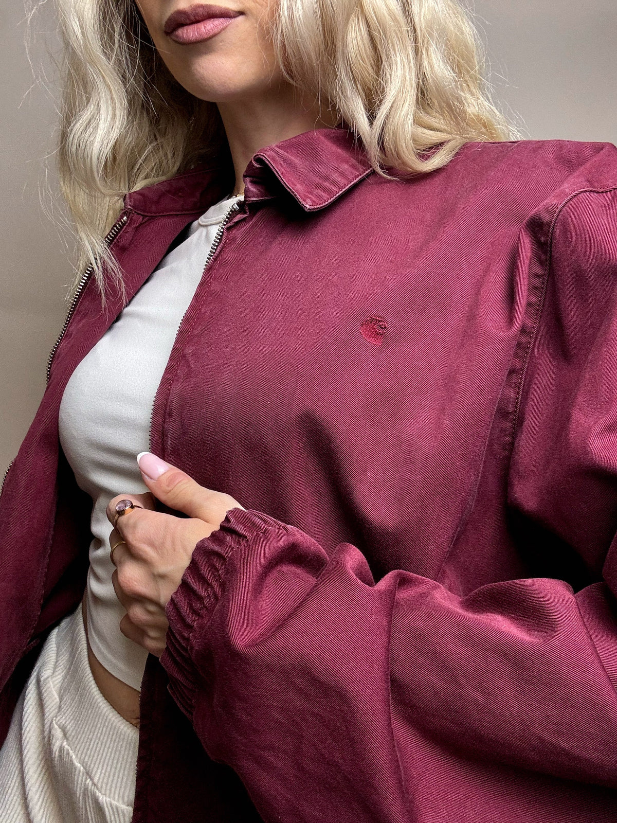 Veste en coton bordeaux CARHARTT XL vintage