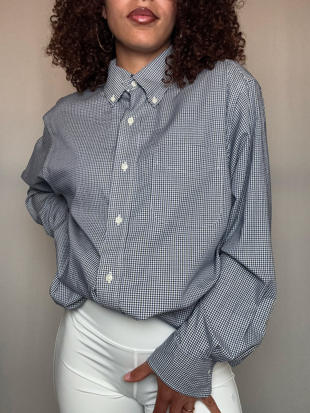Chemise vichy bleue Ralph Lauren M vintage