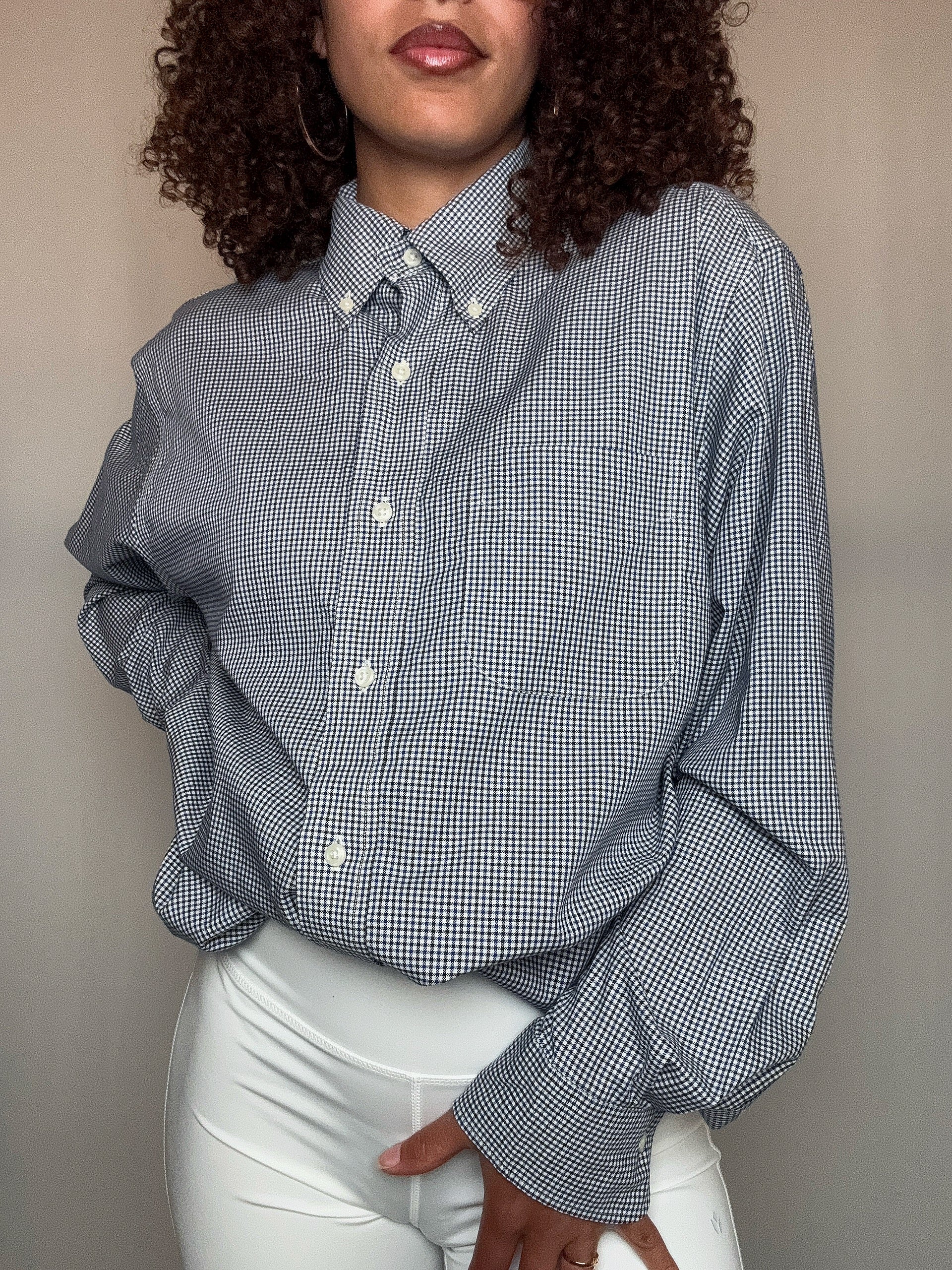 Chemise vichy bleue Ralph Lauren M vintage