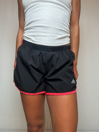 Short running noir rayures rose Adidas M vintage
