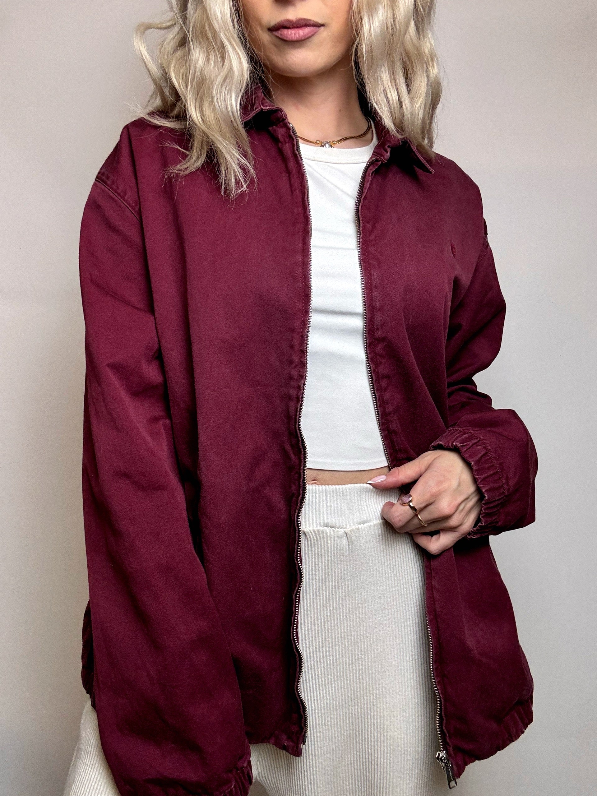 Veste en coton bordeaux CARHARTT XL vintage