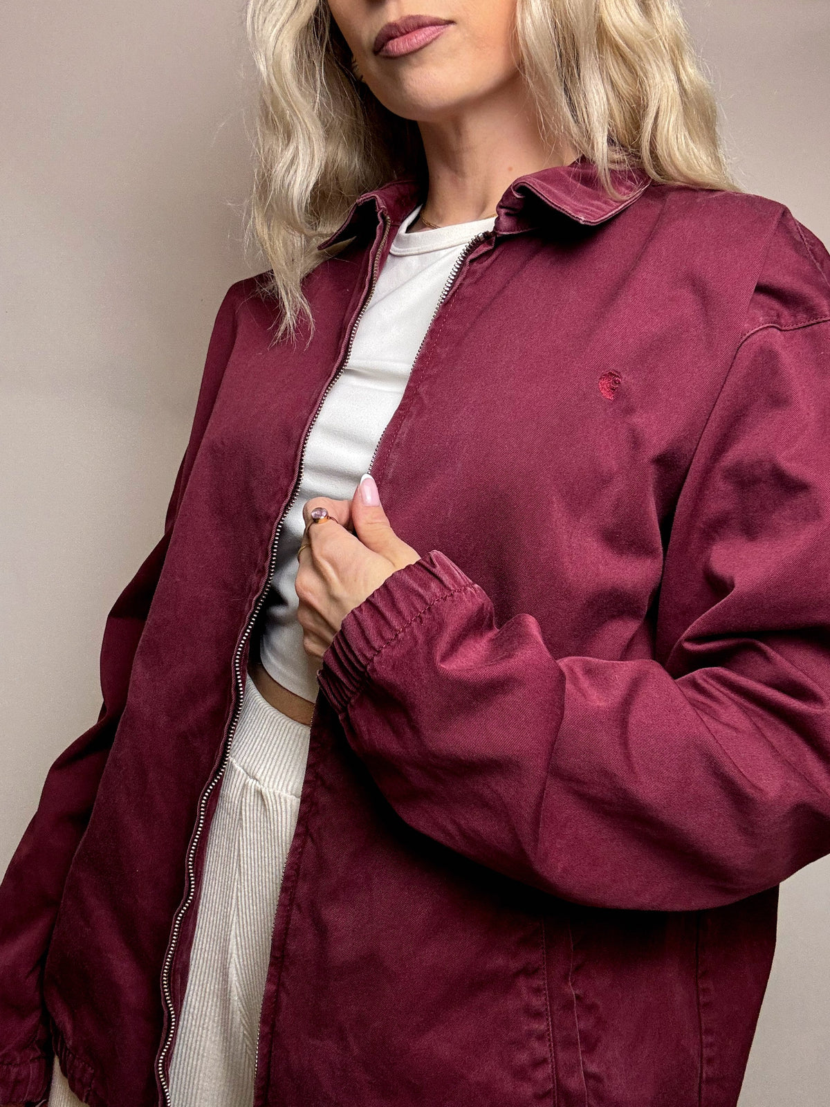 Veste en coton bordeaux CARHARTT XL vintage