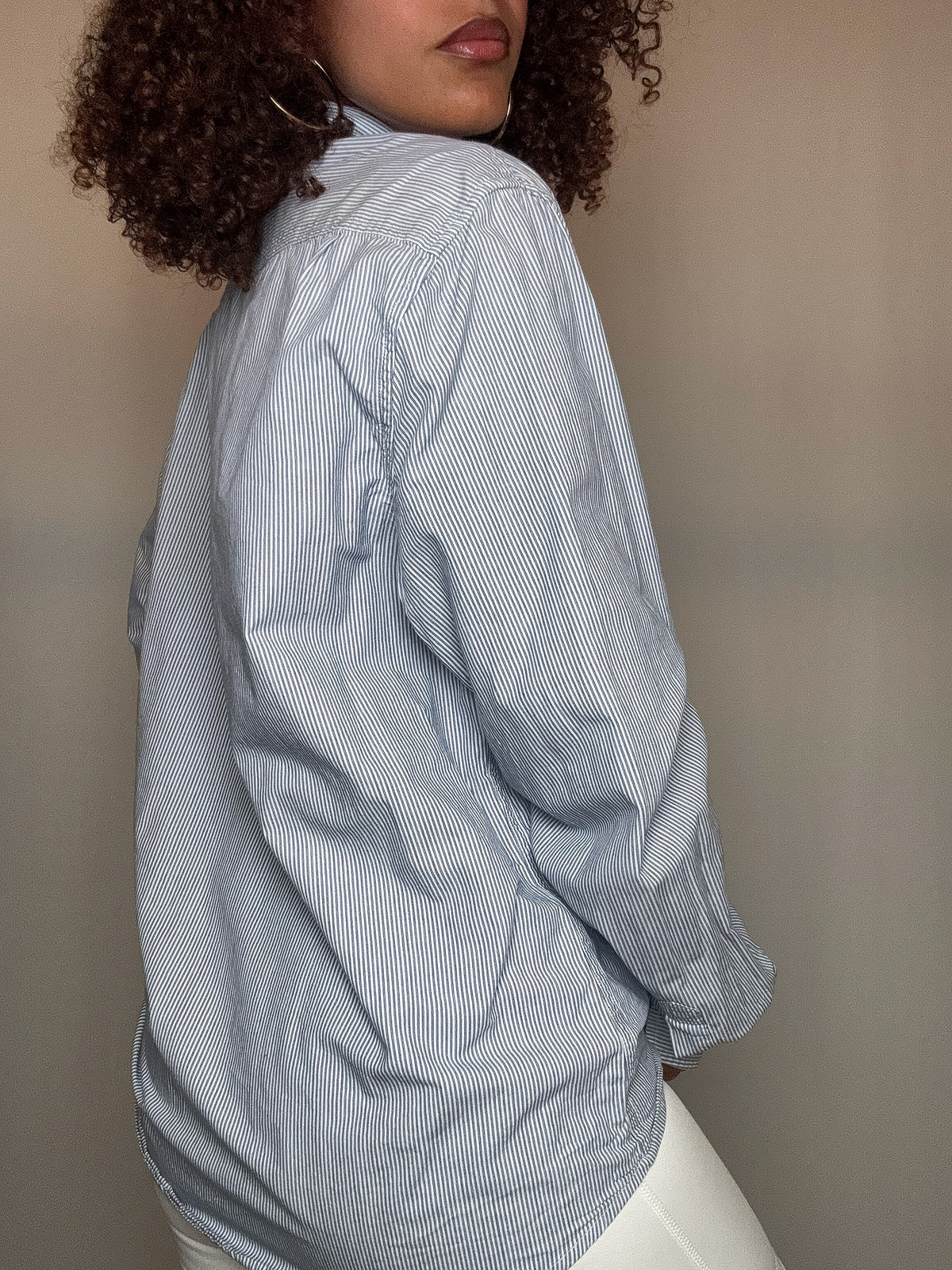 Chemise rayée bleue Ralph Lauren L vintage