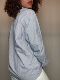 Chemise rayée bleue Ralph Lauren L vintage