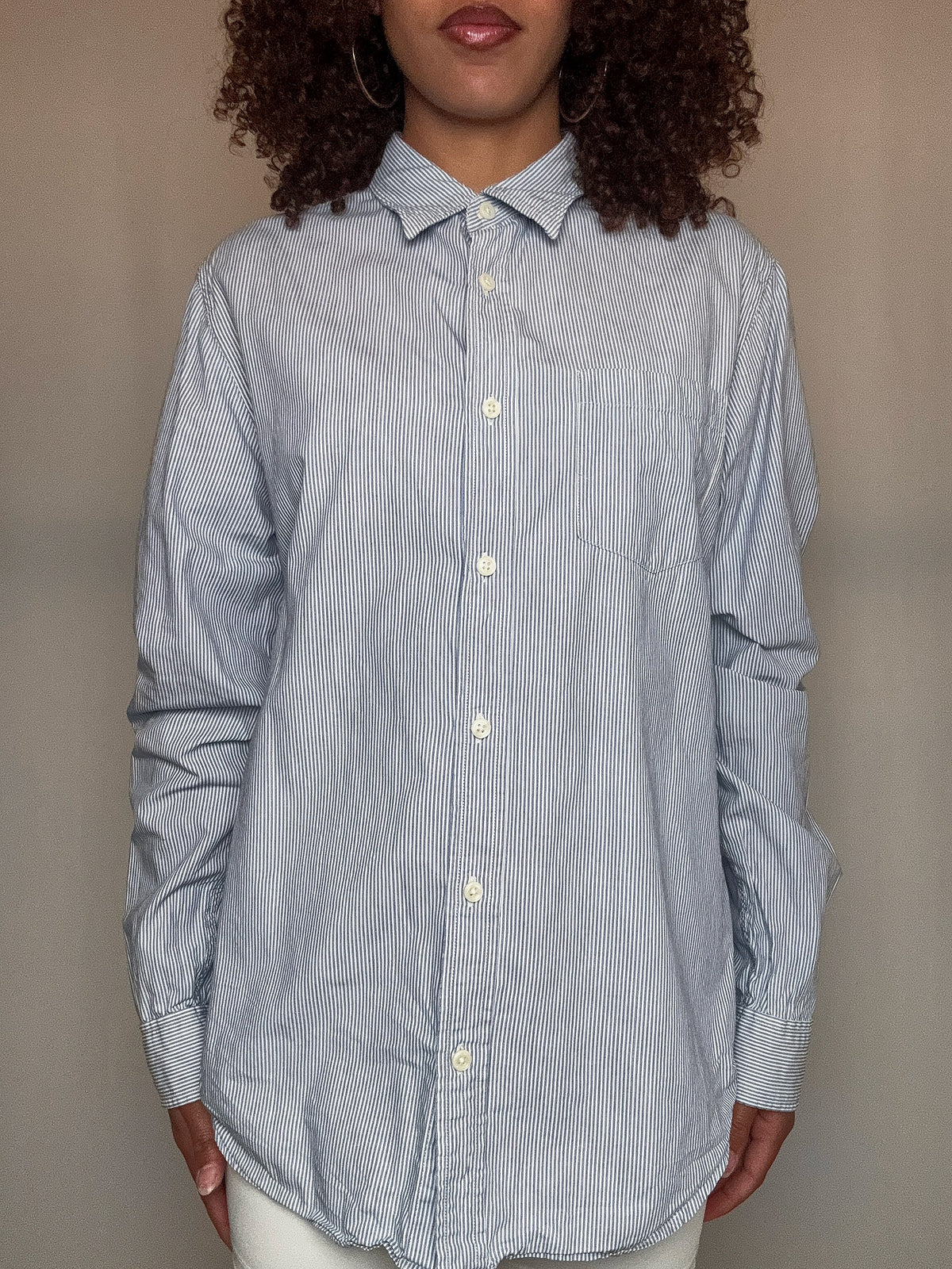 Chemise rayée bleue Ralph Lauren L vintage