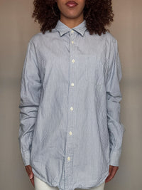 Chemise rayée bleue Ralph Lauren L vintage