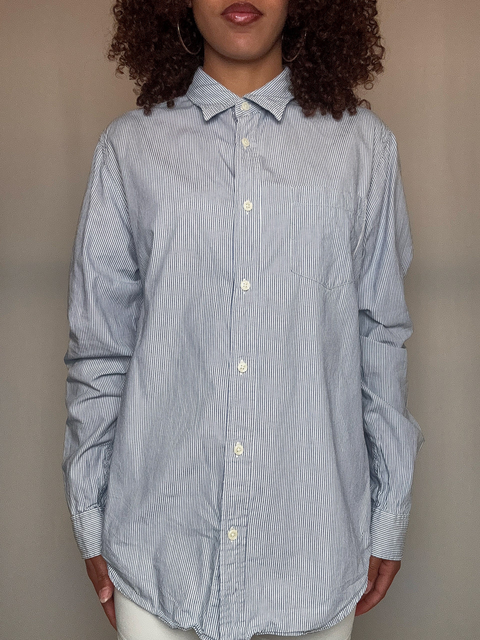 Chemise rayée bleue Ralph Lauren L vintage