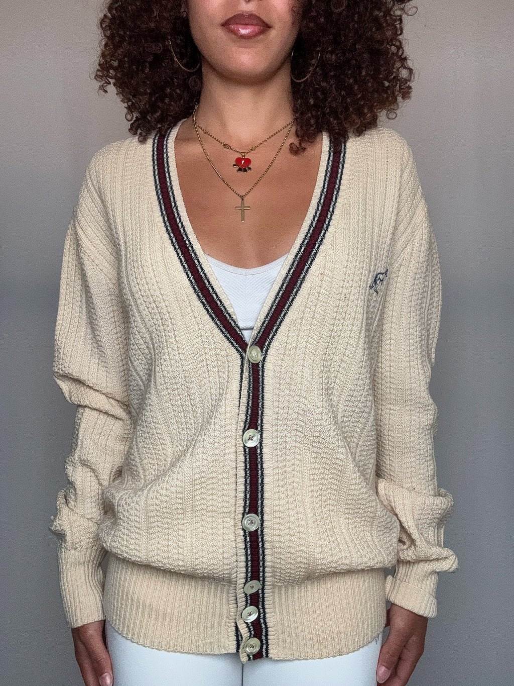 Cardigan beige L Vintage