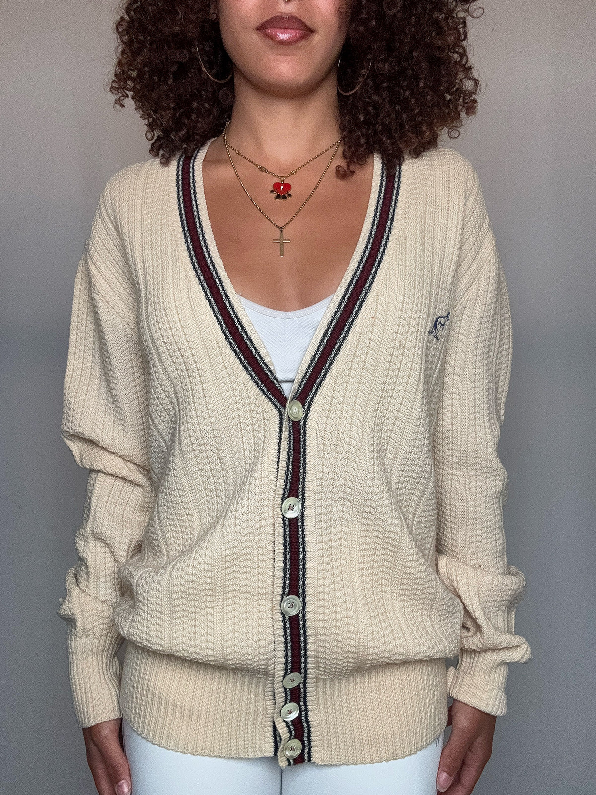 Cardigan beige L Vintage