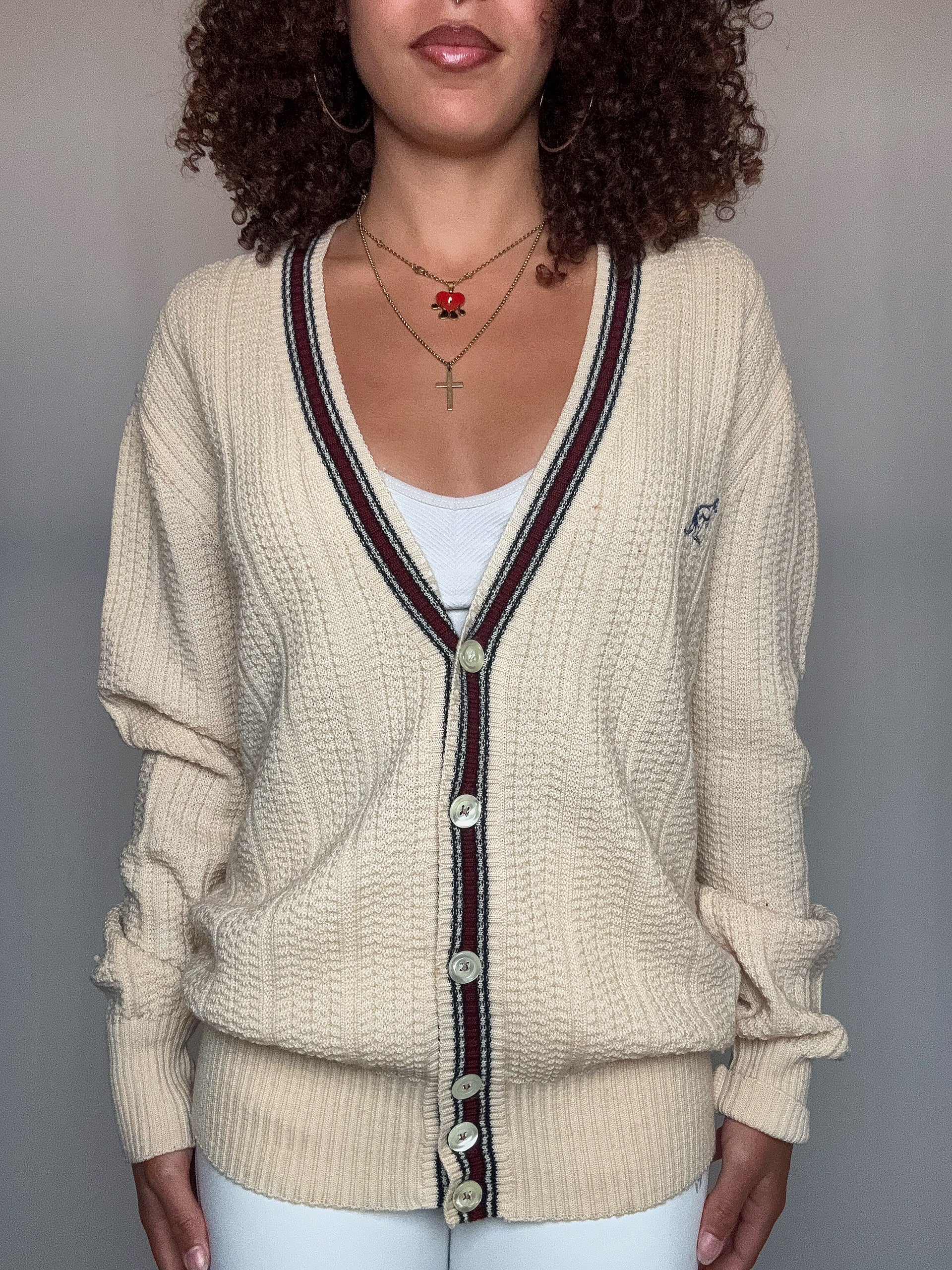 Cardigan beige L Vintage