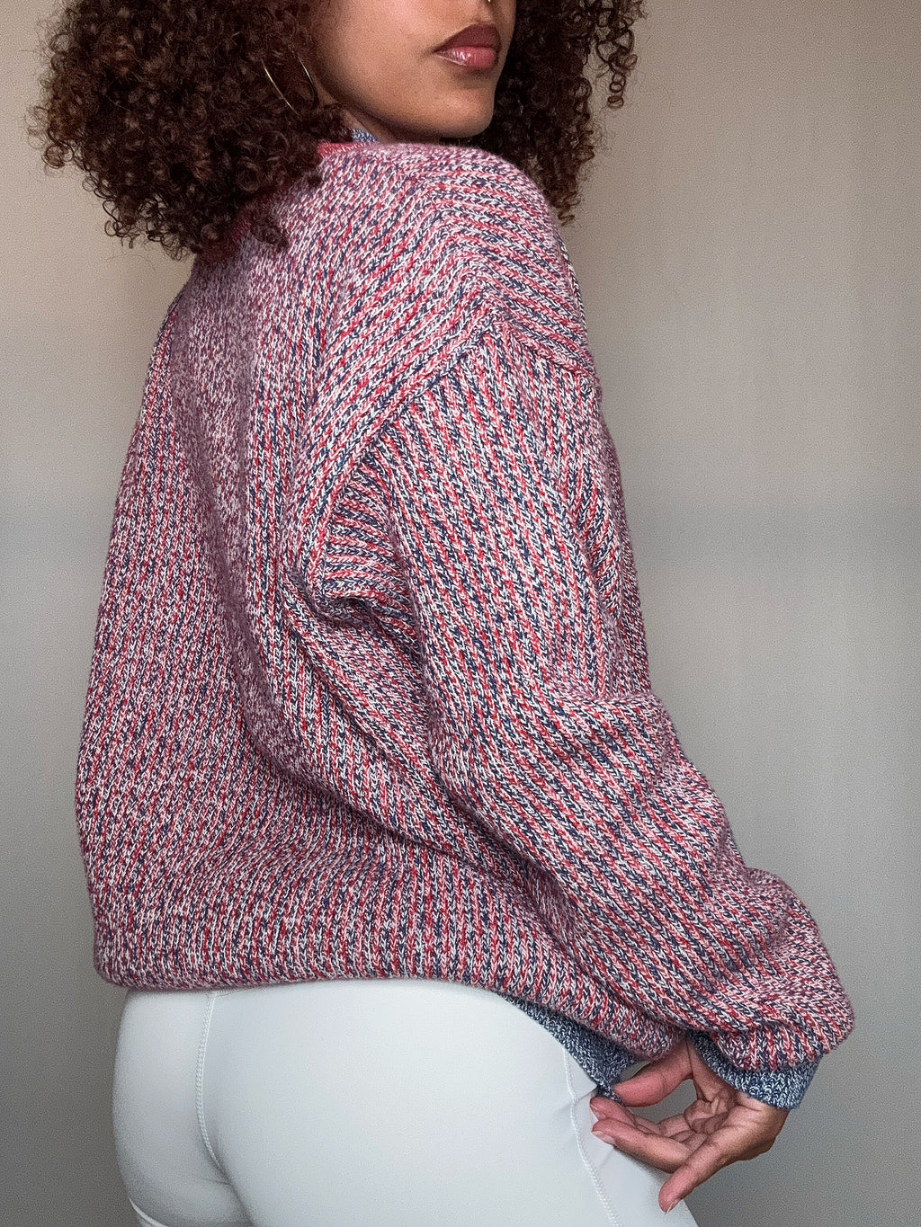 Pull col V chiné Levi's L vintage