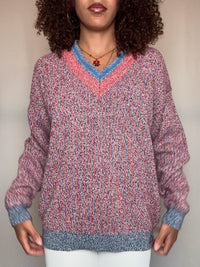 Pull col V chiné Levi's L vintage
