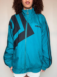 Veste d'été bleu canard adidas M vintage