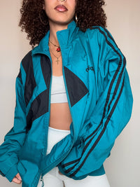 Veste d'été bleu canard adidas M vintage