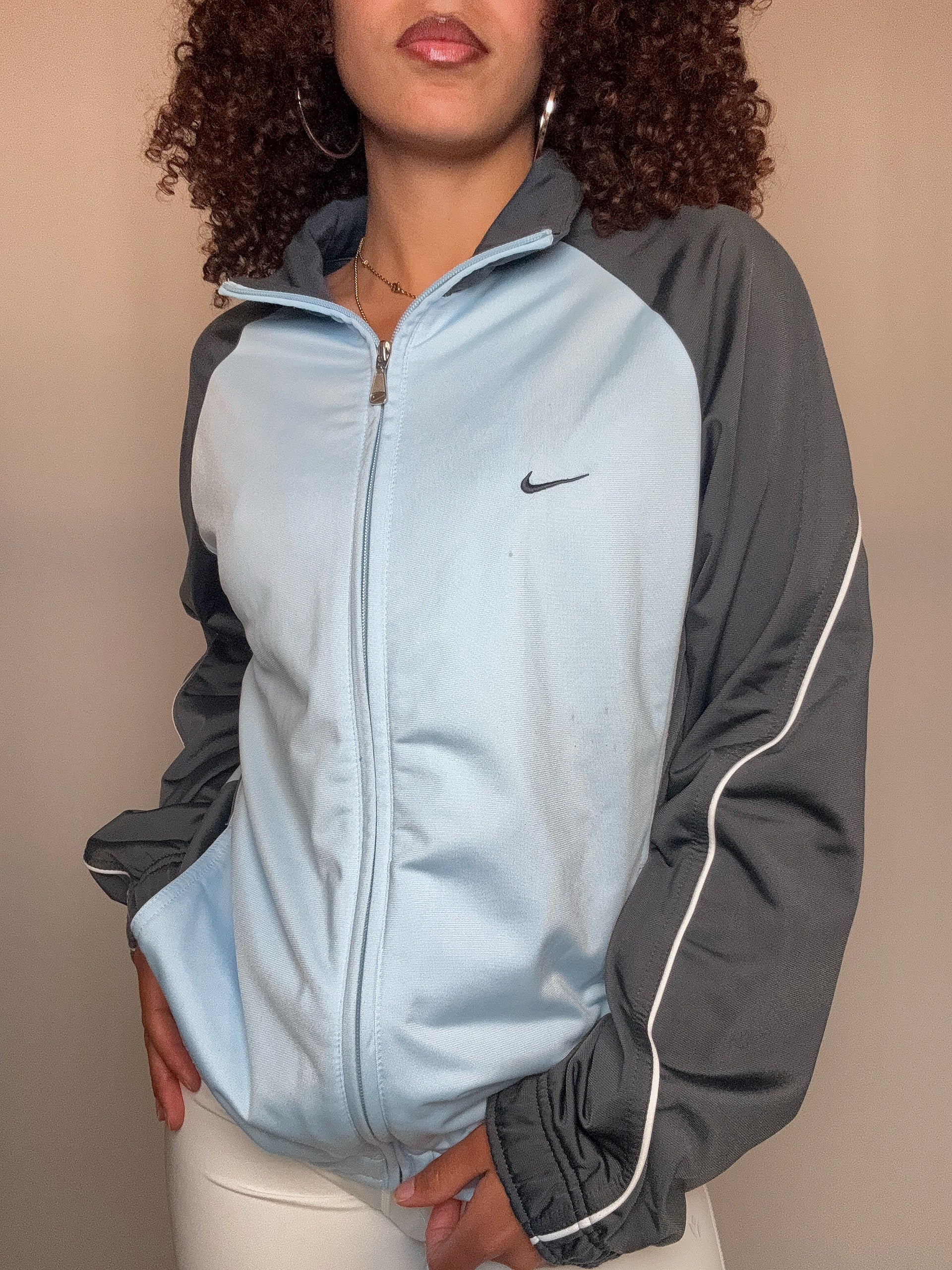 Jacket nike bleu et gris M/L vintage