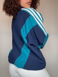 Marineblaue Adidas Sommerjacke L/XL vintage