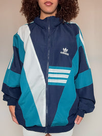 Marineblaue Adidas Sommerjacke L/XL vintage
