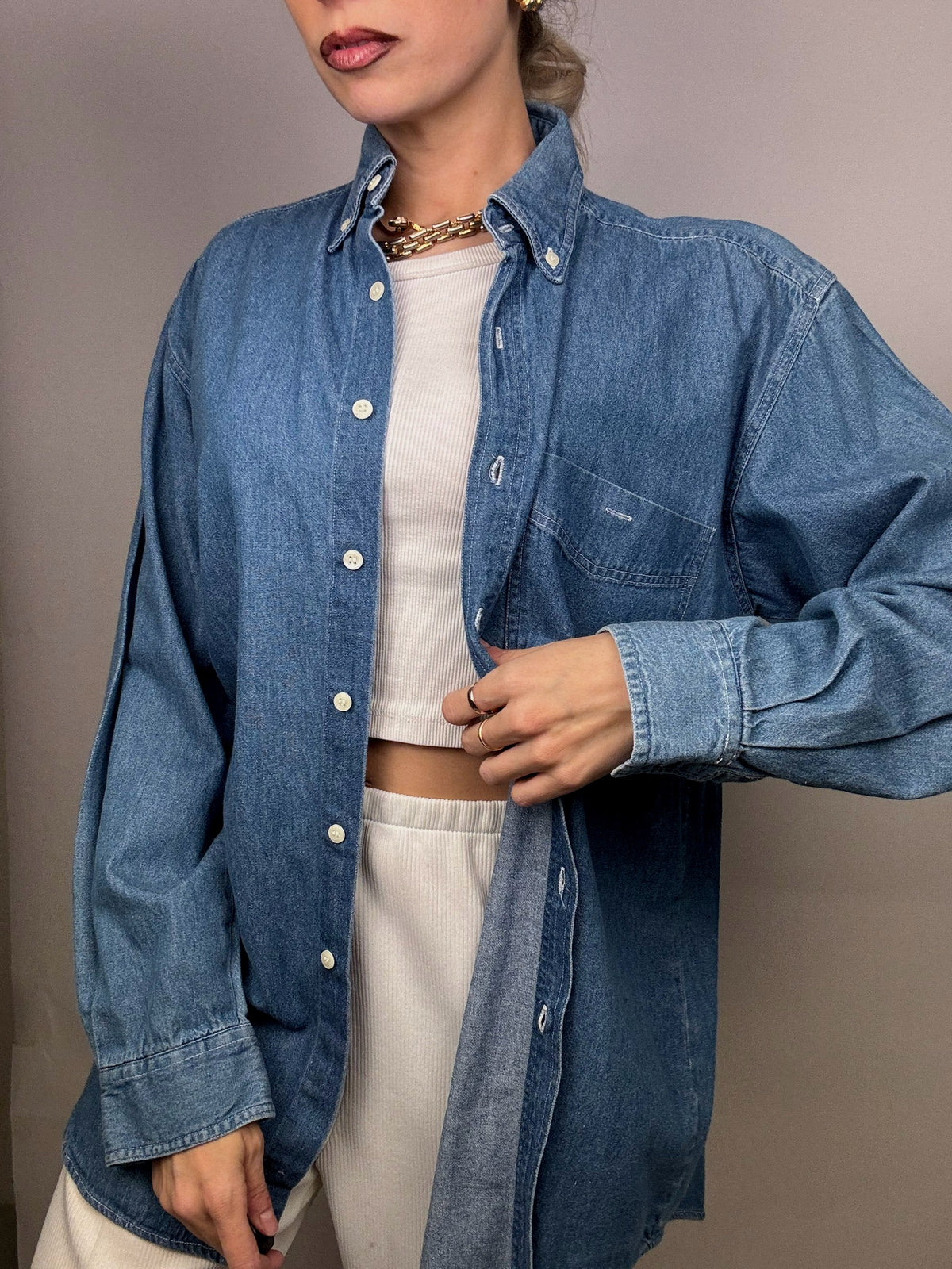 Oversized denim shirt M Vintage