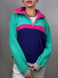 Polaire bloc couleurs style 90's M/L Vintage
