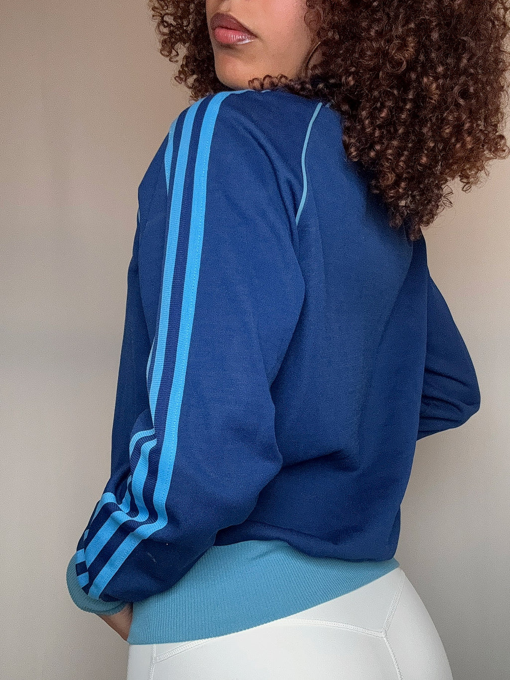 Adidas Jacke Marineblau und Blau S/M Vintage
