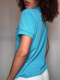 Blaues Lacoste-Polo (M/L), Vintage