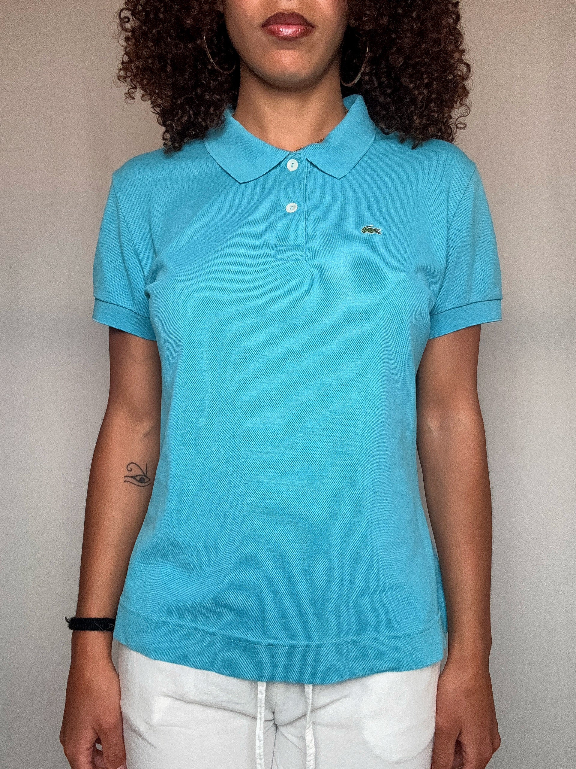 Blaues Lacoste-Polo (M/L), Vintage