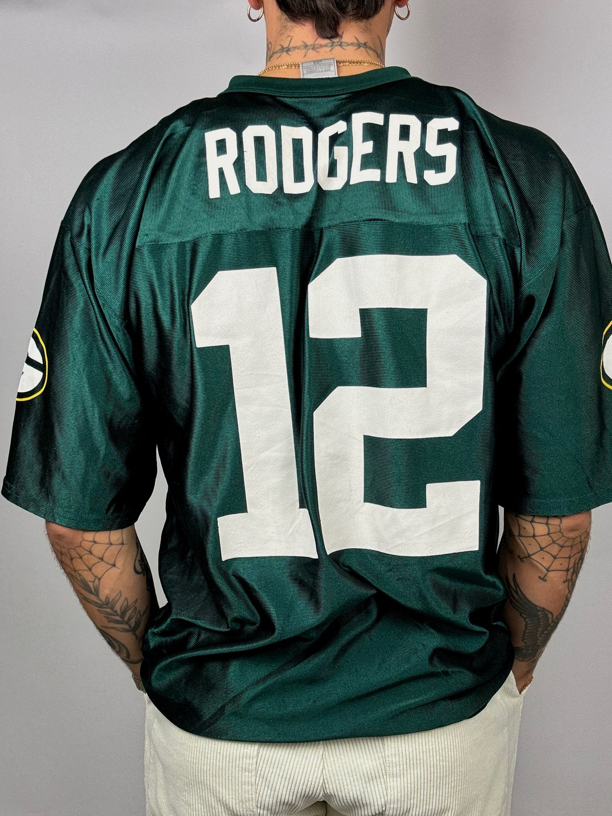 Vintage NFL Grünes American Football Trikot L