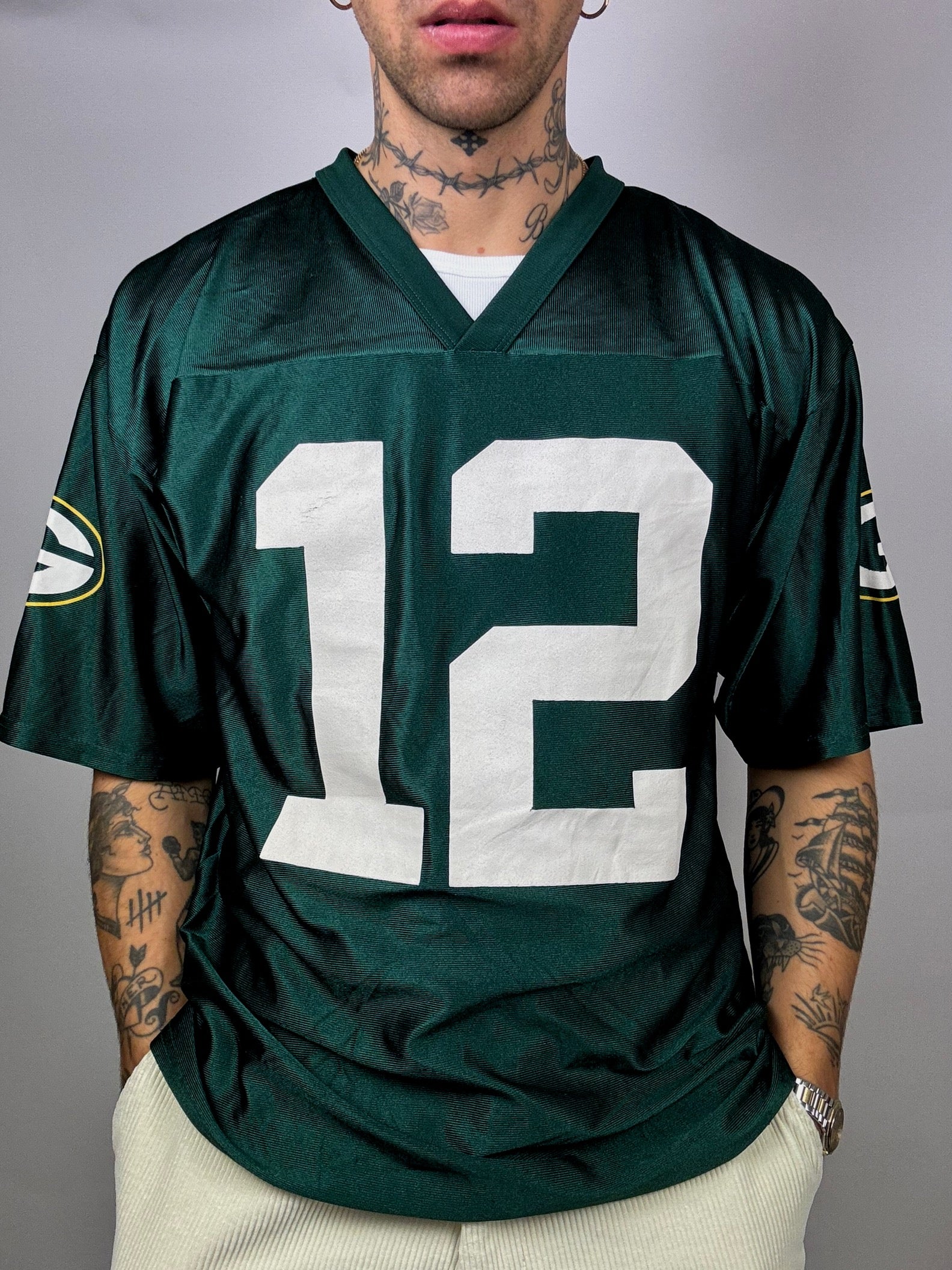 Vintage NFL Grünes American Football Trikot L