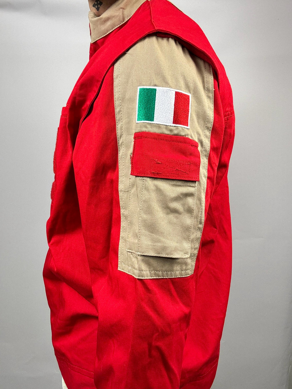 Vintage FERRARI L rote Rennjacke